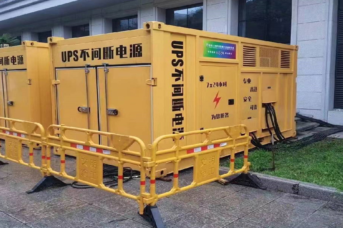 开封发电机租赁施工现场